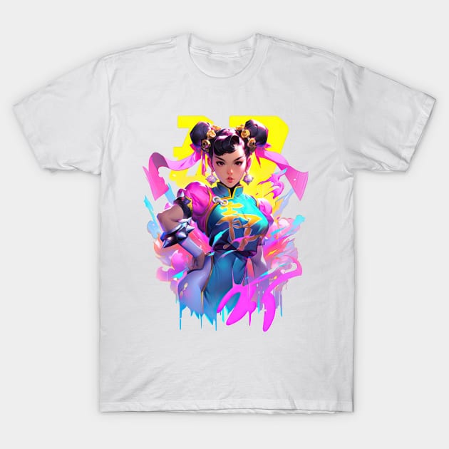 STREET FIGHTER - CHUN LI - ESPN | Gaming Anime Manga Hot Bossy Girl Cute Girl | PROUD OTAKU T-Shirt by PROUD OTAKU